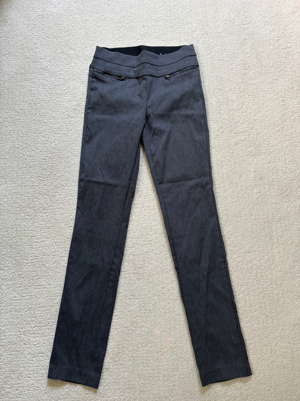 Candie’s Dark Gray Straight-Leg Slacks